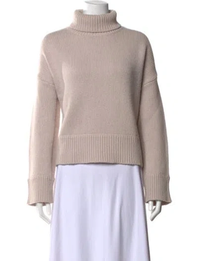 Pre-owned By Malene Birger Turtleneck Sweater In Pink