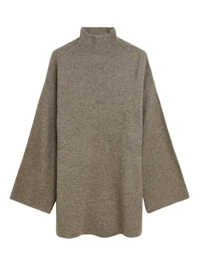 By Malene Birger Turtleneck Wide-sleeves Sweater In Brown