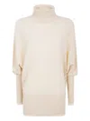 By Malene Birger Turtleneck Wool Sweater In Neutral