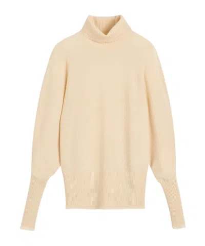 By Malene Birger Turtleneck Wool Sweater In Neutral
