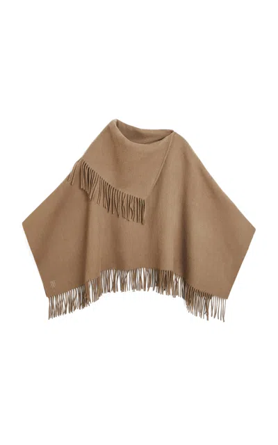 By Malene Birger Turtma Fringed Wool Scarf In Brown