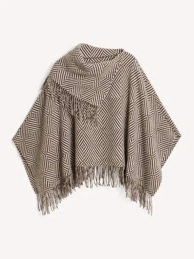 By Malene Birger Turtmas Wool Poncho In Birdeye