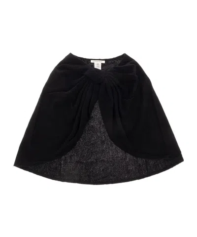 By Malene Birger Twist Front Knit Cape In Black