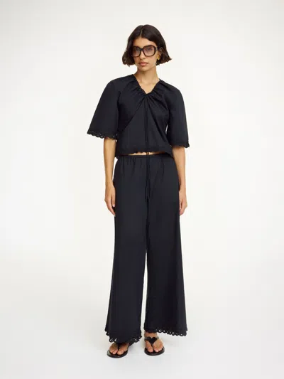 By Malene Birger Ulrikke Organic Cotton Top In Black