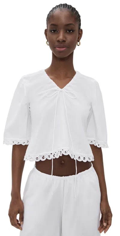 BY MALENE BIRGER ULRIKKE TOP SOFT WHITE