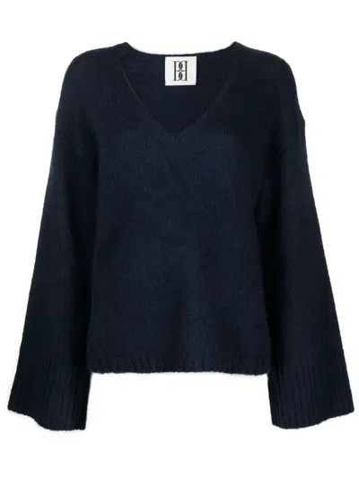 By Malene Birger Crew-neck Wide-sleeves Jumper In Blue