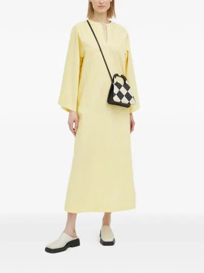 By Malene Birger V-neck Midi Dress In Yellow