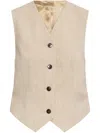 By Malene Birger V-neck Vest In Nude