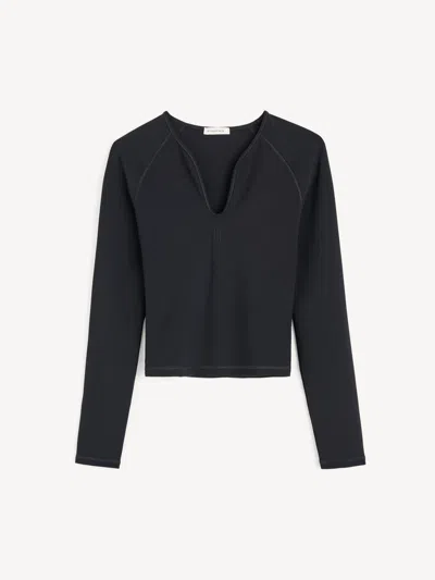 By Malene Birger Venazia Long Sleeve Athletic Top In Black