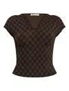 By Malene Birger Venazia Patterned Top In Brown