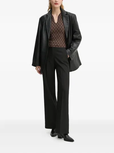 By Malene Birger Venazia Patterned Top In Brown