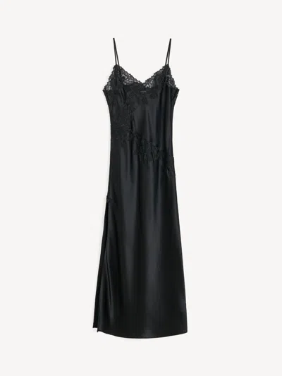 By Malene Birger Vera Satin Maxi Dress In Black
