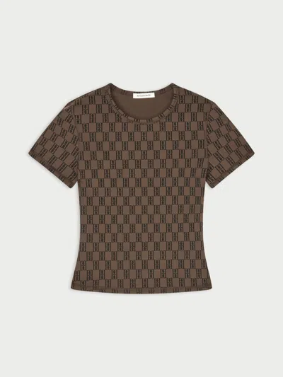 By Malene Birger Verona Athletic T-shirt In Dark Mahogany