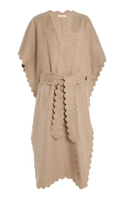 By Malene Birger Vibe Scalloped Wool Jacket In Brown