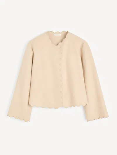 By Malene Birger Vibetta Wool Jacket In Vanilla Cream In Neutral