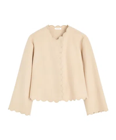By Malene Birger Vibetta Wool Jacket In Vanilla Cream In Neutral