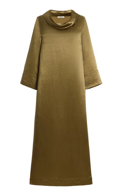 By Malene Birger Vicas Acetate Midi Dress In Brown