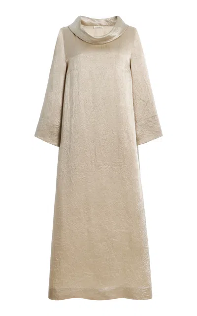 By Malene Birger Vicas Acetate Midi Dress In Brown