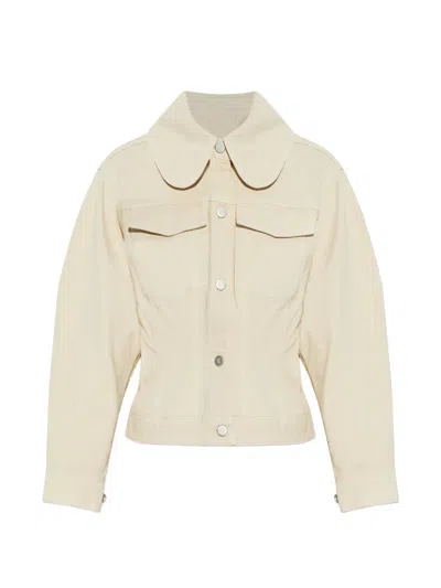 By Malene Birger Villies Collar Buttoned Jacket In Neutral