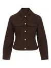 By Malene Birger Villies Organic Cotton Denim Jacket In Brown