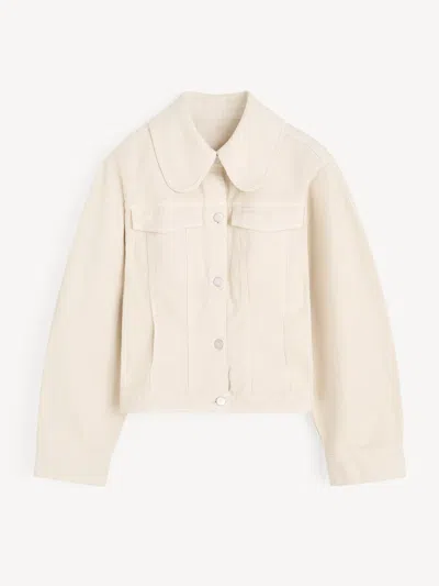 By Malene Birger Villies Organic Cotton Denim Jacket In Sand