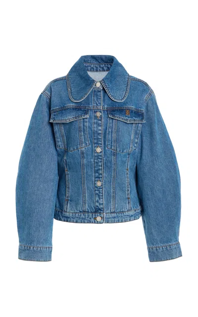 By Malene Birger Villies Organic Cottton Denim Jacket In Blue