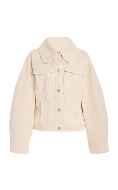 By Malene Birger Villies Organic Cottton Denim Jacket In White