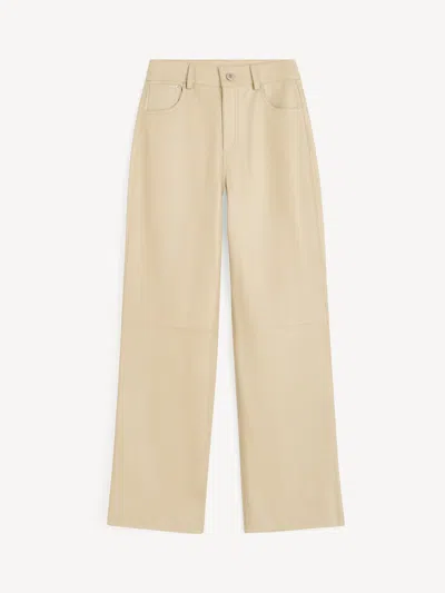 By Malene Birger Vinea Leather Trousers In Neutral
