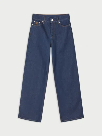 By Malene Birger Vinola Organic Cotton Jeans In Dark Blue Rinsed