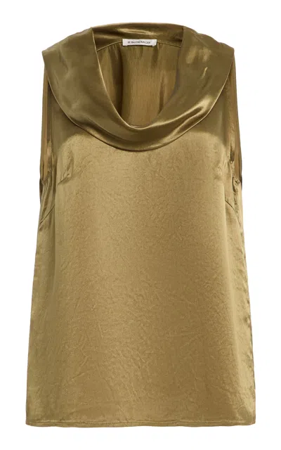 By Malene Birger Viola Draped Acetate Tank Top In Green