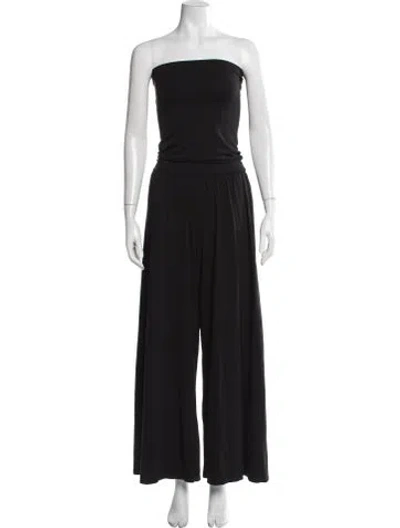 Pre-owned By Malene Birger V-neck Jumpsuit In Black