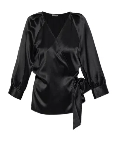 By Malene Birger V-neck Shirt In Blue