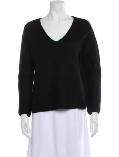 Pre-owned By Malene Birger V-neck Sweater In Black