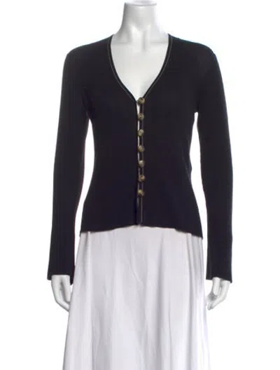 Pre-owned By Malene Birger V-neck Sweater In Blue