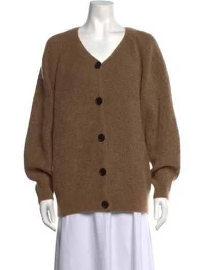 Pre-owned By Malene Birger V-neck Sweater In Brown