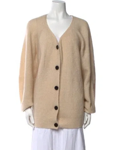 Pre-owned By Malene Birger V-neck Sweater In Neutral