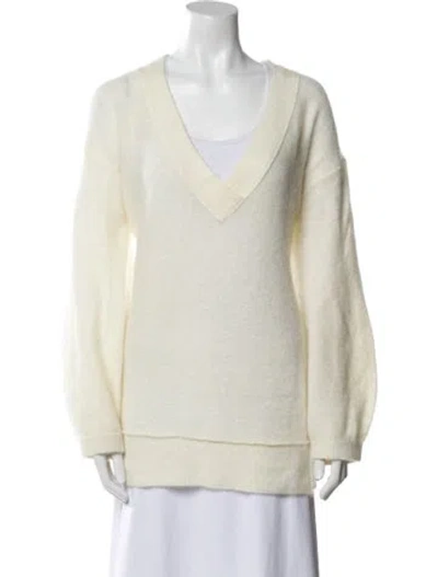 Pre-owned By Malene Birger V-neck Sweater In Neutral