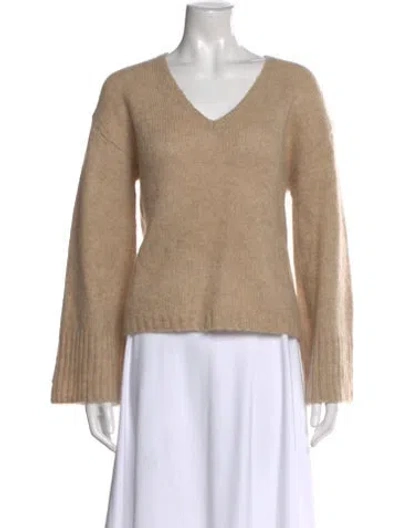 Pre-owned By Malene Birger V-neck Sweater In Neutral