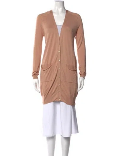 Pre-owned By Malene Birger V-neck Sweater In Neutral