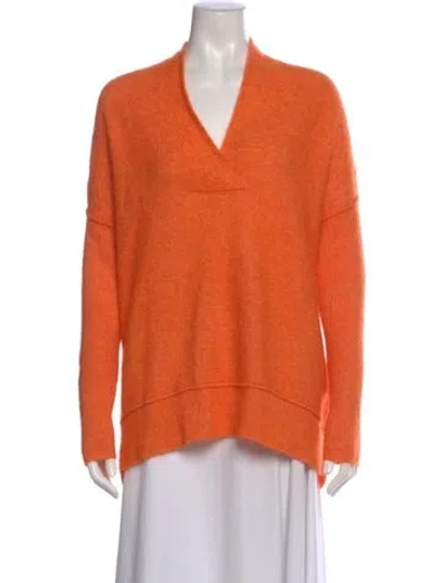 Pre-owned By Malene Birger V-neck Sweater In Orange
