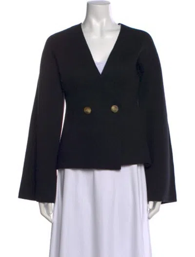 Pre-owned By Malene Birger V-neck Sweater W/ Tags In Black