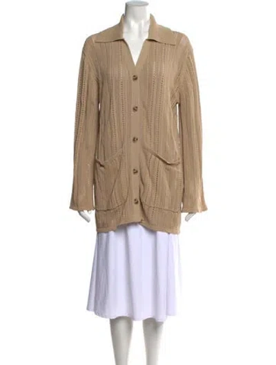 Pre-owned By Malene Birger V-neck Sweater W/ Tags In Neutrals