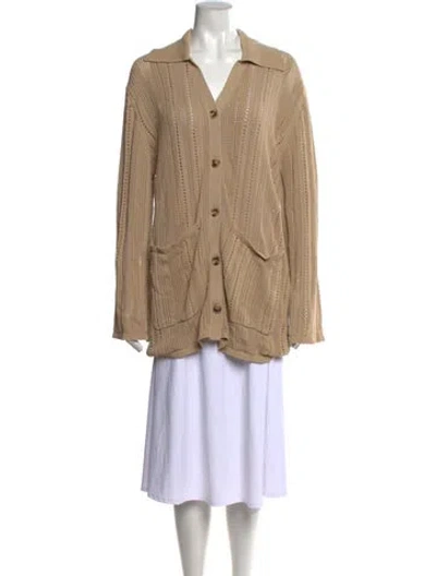 Pre-owned By Malene Birger V-neck Sweater W/ Tags In Neutrals