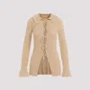 By Malene Birger Knitted Cardigan Front Tie In Nude & Neutrals