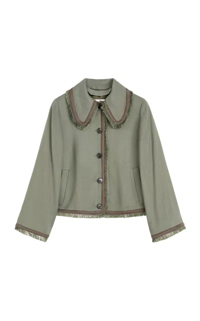By Malene Birger Wellon Trimmed Jacket In Green