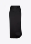By Malene Birger Isoldas Satin Maxi Skirt In Black