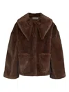 By Malene Birger Collar Tie Detail Casual Jacket In Brown
