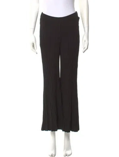 Pre-owned By Malene Birger Wide Leg Pants In Black