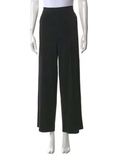 Pre-owned By Malene Birger Wide Leg Pants In Black