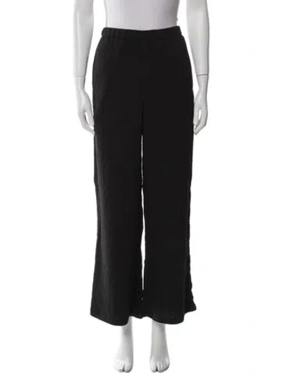 Pre-owned By Malene Birger Wide Leg Pants In Black